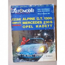 L'Automobile n°237, Mercedes 230S w111, Opel Kadett A, Simca 1000 Bertone Tapie, Alpine A110 1300, Citroën Ami 6