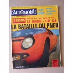 L'Automobile n°247, Renault 8 Gordini 1300, Fiat 124, Enrico Nardi
