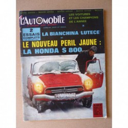 L'Automobile n°249, Honda S800, Autobianchi Lutece, accidentologie 1959-67