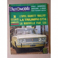 L'Automobile n°253, Opel Kadett Rallye B, Triumph GT6 MkI, Fiat 125, L'autoroute A6