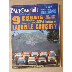 L'Automobile n°275, Audi Super 90, Citroën ID20, Simca 1501 Spécial, Volkswagen 411L, Ford Cortina 1600E, Taunus 17M RS