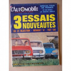 L'Automobile n°282, Fiat 128, Citroën DS21 injection, Renault 12, Ikenga, McLaren Mark II, Autobianchi A112