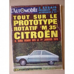 L'Automobile n°283, Autobianchi A111, Peugeot 304 berline, Citroën M35, McLaren M8B