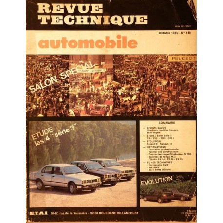 RTA BMW 316, 318i, 320i, 323i. Salon 1984