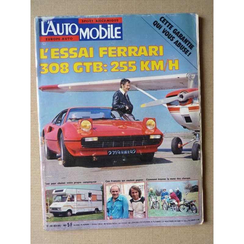 L'Automobile n°359, Ferrari 308 GTB, BMW 320i E21, camping cars 1976