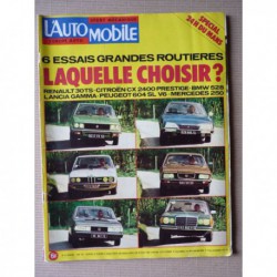 L'Automobile n°372, Citroën CX GTi, Matra Rancho, Renault 30TS, Peugeot 604 V6, Lancia Gamma, Mercedes 250, BMW 528 E12