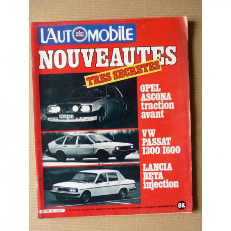 L'Automobile n°407, Alfa Romeo Alfasud 1.5, Renault Fuego GTL, Mercedes 450 SLC 5.0, Subaru Leone 4x4, Danielle Audetto