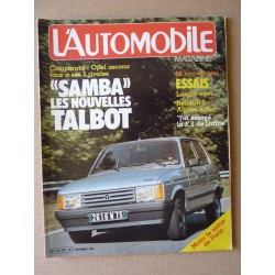 L'Automobile n°425, Lancia Trevi, Ligier JS17, Opel Ascona GL, Audi 80CL, Fiat 131 1400TC, Talbot Solara LS, Peugeot 305GR