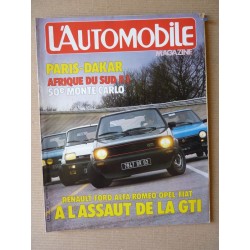 L'Automobile n°428, Volkswagen Golf GTI, Alfasud TI, Ritmo 105TC, Ford Escort XR3, Opel Kadett SR, R5 Alpine Turbo