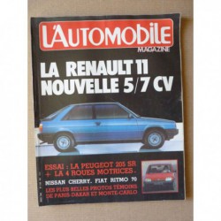 L'Automobile n°441, Peugeot 205 SR, Nissan Cherry GL, Fiat Ritmo 70S, René Bonnet, Jean Boillot