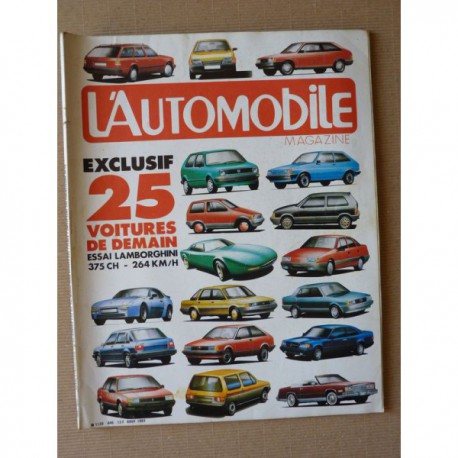 L'Automobile n°446, Lamborghini Countach LP500S, Peugeot 504 Dangel, Citroën Visa 4x4, Cunningham