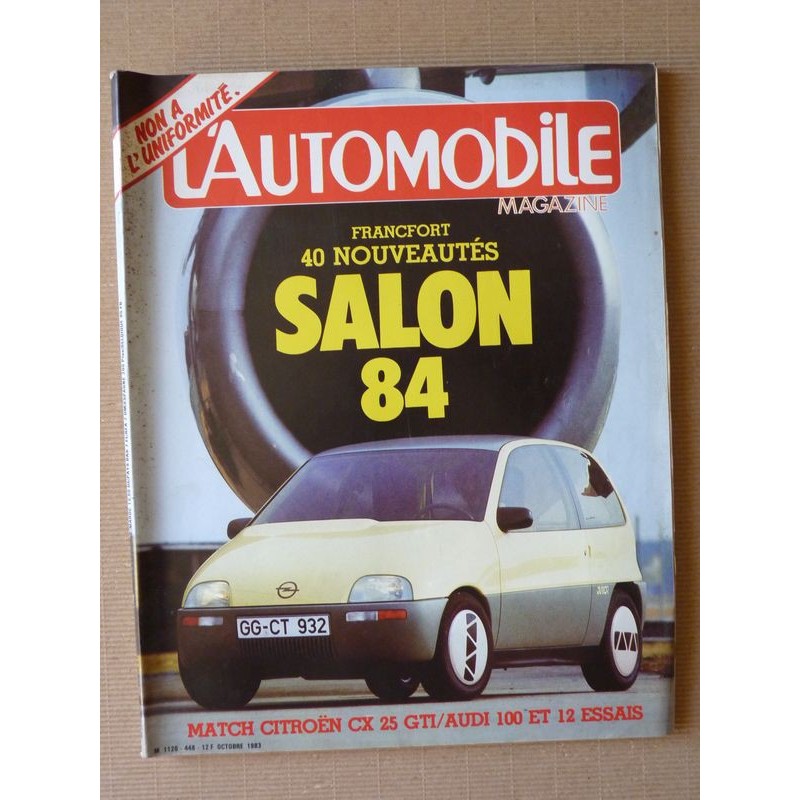 L'Automobile n°448, Peugeot 505 Turbo Production, Nissan Micra, Peugeot 205 GRD, Citroën CX 25 GTI, Audi 100 CD