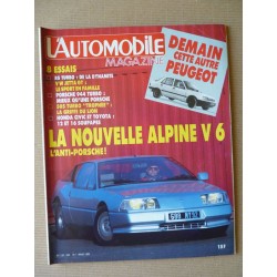 L'Automobile n°465, Alpine V6 GT, Peugeot 505 Trophée, Renault 5 GT Turbo, Volkswagen Jetta GT, Alpine A220, Sbarro