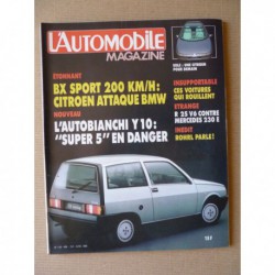 L'Automobile n°466, Citroën BX Sport, Volvo 760 Turbo, Autobianchi Y10, March 85B, Renault 25 V6, Mercedes 230E, Schulz