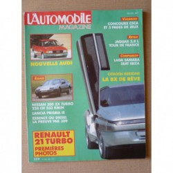 L'Automobile n°482, Lancia Prisma 1600ie, Nissan 300ZX, Lada Samara, Seat Ibiza 1.2, Peugeot 309 GL Profil GR SR, Zabrus