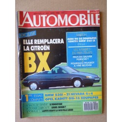 L'Automobile n°502, BMW 535i, Opel Kadett GDI, Aro 10-4, Chevrolet Corvette C4, Audi 90 Quattro, BMW 325iX