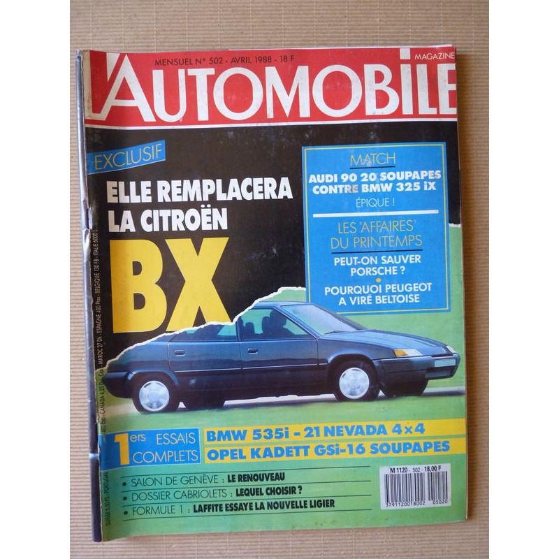 L'Automobile n°502, BMW 535i, Opel Kadett GDI, Aro 10-4, Chevrolet Corvette C4, Audi 90 Quattro, BMW 325iX