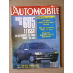 L'Automobile n°520, Peugeot 605 SV, Renault 21 GTS, Citroën XM D12, BMW 535i, Peugeot 605 SRI, Renault 25 TXI