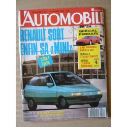 L'Automobile n°521, Ferrari 348tb et Mondial T, Yugo Florida, Volvo 740 GLT, Mazda 323 GLX, Renault 19 GTX, Trabant 601