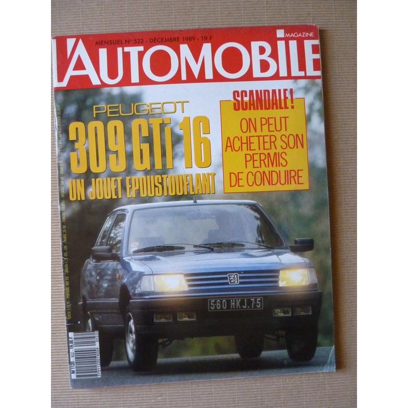 L'Automobile n°522, Peugeot 309 GTi 16, Opel Vectra GT 2000, Lancia Dedra 2.0ie, Ford Fiesta XR2i, Fiat Uno ie, Ford Probe