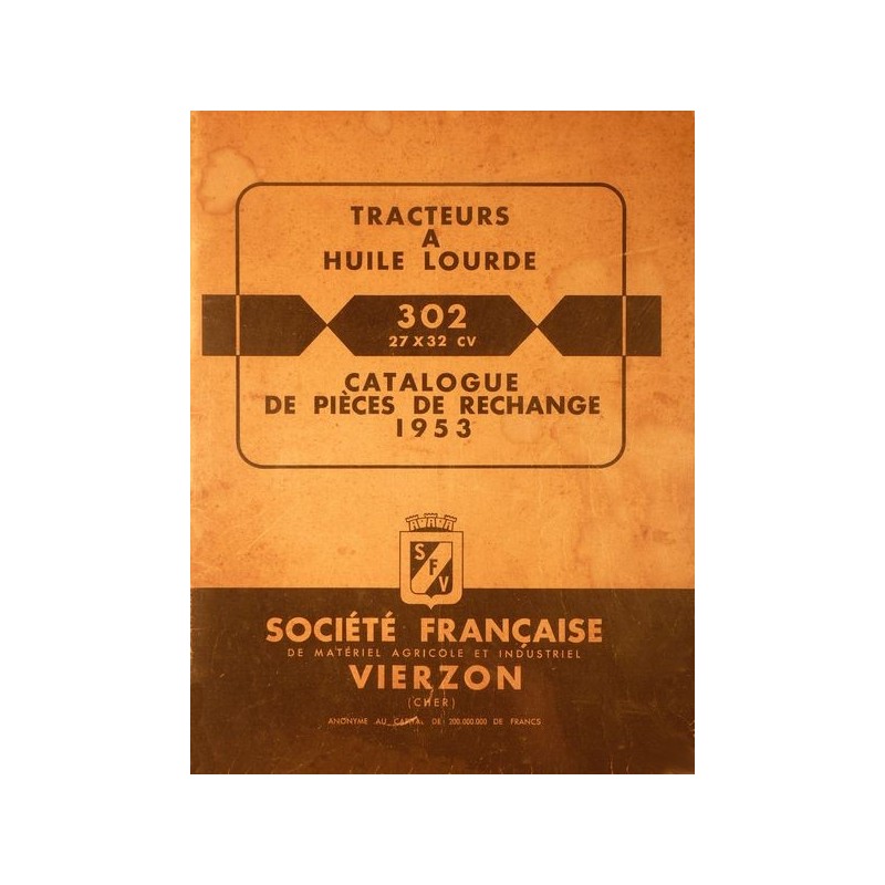 Vierzon 302, catalogue de pièces Vierzon 302, catalogue de pièces