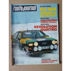 Auto-Journal n°03-81, Mercedes 230E, Citroën GSA, Peugeot 104Z, Renault 5