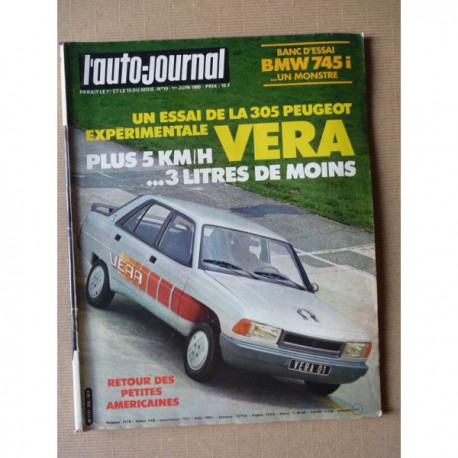 Auto-Journal n°10-81, BMW 745i E23, Lada 2105, Mercedes 540K, Peugeot Vera