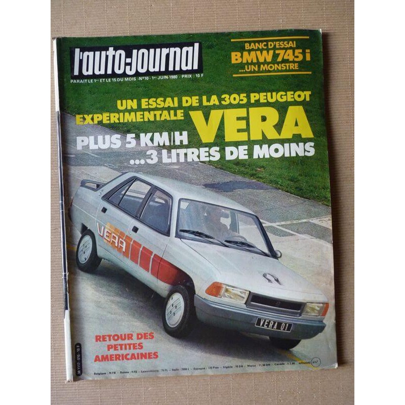 Auto-Journal n°10-81, BMW 745i E23, Lada 2105, Mercedes 540K, Peugeot Vera