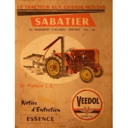 Sabatier Le Pratique L.S., notice d'entretien