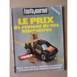 Auto-Journal n°01-82, Ford Granada 2.8i, Citroën Visa II Super X, Talbot Samba GL, Renault RE30, Lotus JS17, 125TC Abarth