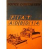 Fiat AD14 et BD 14, notice d'entretien