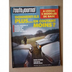 Auto-Journal n°06-82, Rover 2000, Fiat 127 Diesel, Citroën GSA, Peugeot 305, Renault 18, Talbot Horizon LS, Solara LS