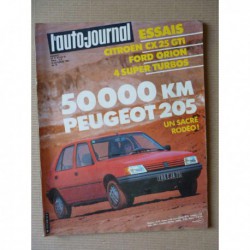 Auto-Journal n°18-83, Ford Orion 1.6 GL, Citroën CX 25 GTI, Peugeot 205 GR. BMW 745iA, Mitsubishi Galant, Volvo 760