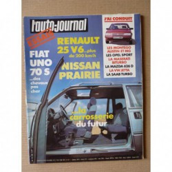 Auto-Journal n°08-84, Renault 25 V6 injection, Nissan Prairie, Fiat Uno 70 Super, Alpina C1, Hartge H23, 323i Lalite