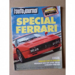 Auto-Journal n°21-84, Peugeot 205 GTI kitée 125ch, Citroën Visa GTI, Ferrari 308 GTS, Daytona, 288 GTO, Pininfarina