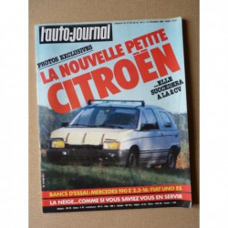 Auto-Journal n°02-85, Mercedes 190E 2.3-16, Fiat Uno ES. Citroën BX 19 GT, Axel, Peugeot 205 GTI, 505 GTI, Renault 5 TSE