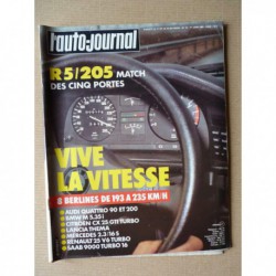 Auto-Journal n°10-85, Renault 5 GTS GTL, BMW M535i, Thema 2.0ie Turbo, Audi 200 Quattro, Saab 9000 Turbo 16