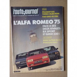 Auto-Journal n°20-85, Alfa Romeo 75 2L, Fiat Uno 45S, Peugeot 505 inj, Peugeot 309 GT, BMW Alpina B6 3.5