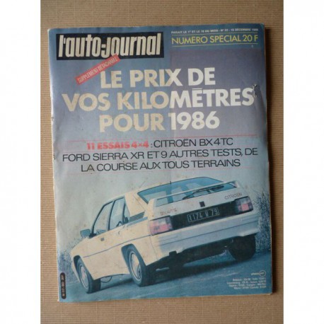 Auto-Journal n°22-85, Citroën BX 4TC, Ford Sierra XR 4x4, Range Rover V8, Toyota Land Cruiser HJ60, Renault Cherokee