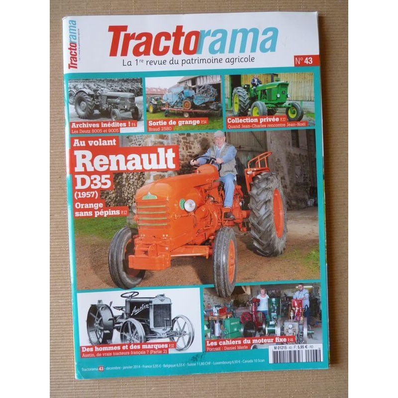 Tractorama n°43, Renault D35, Austin, Farmall A, Deutz 8005 9005, Braud 2580, Andreau Citroën, Schwartz Geis