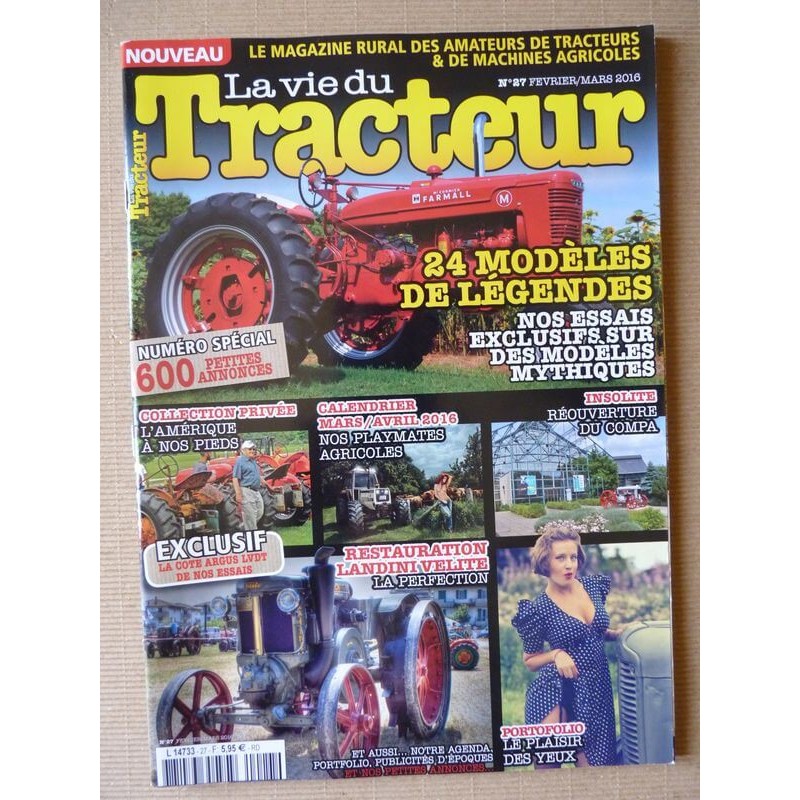 La Vie du Tracteur n°27, IH Farmall type F-12, Landini Velite 30, John Melchin