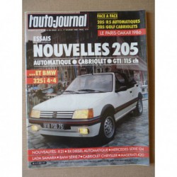 Auto-Journal n°02-86, Peugeot 205 CTI, 205 automatic, BMW 325i intégrale, Lada Samara