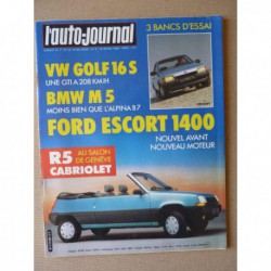 Auto-Journal n°05-86, Volkswagen Golf GTI 16S, Ford Escort Ghia 1.4, BMW M5