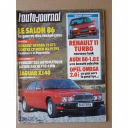 Auto-Journal n°18-86, Renault 11 Turbo, Audi 80 1.8E, Opel Omega 2.0i GLS, Renault 21 Nevada GTX, Citroën BX 19 TRS