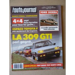 Auto-Journal n°02-87, Toyota Model F GL, Peugeot 309 GTI, Peugeot 505 GR Dangel, Mitsubishi Pajero 2.5TD