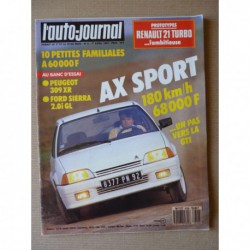 Auto-Journal n°06-87, Citroën AX Sport, Ford Sierra 2.0i GL, Peugeot 309 XR, Fiat Uno 70 SX, Seat Ibiza GLX, Renault 11 TC