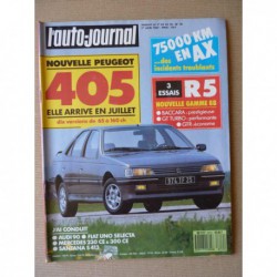 Auto-Journal n°10-87, Renault 5 Baccara, R5 GT Turbo, R5 GTR, Citroën AX 11 TRE, Mercedes 230CE et 300CE
