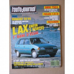 Auto-Journal n°16-87, Ford Fiesta 1100, Citroën AX 11 TRE, Renault 25 V6, Honda Prélude 2.0i-16