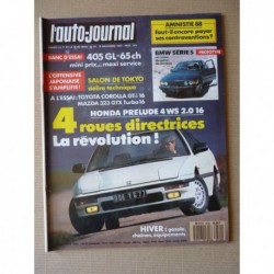 Auto-Journal n°20-87, Peugeot 405 GL, Honda Prélude 2.0i-16, Mazda 323 GTX Turbo 16, Toyota Corolla GT-i 16