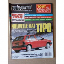 Auto-Journal n°02-88, Honda Civic 1.6i-16, Mercedes 300TD, BMW 324 TD, Renault Espace 2000-1 injection Quadra
